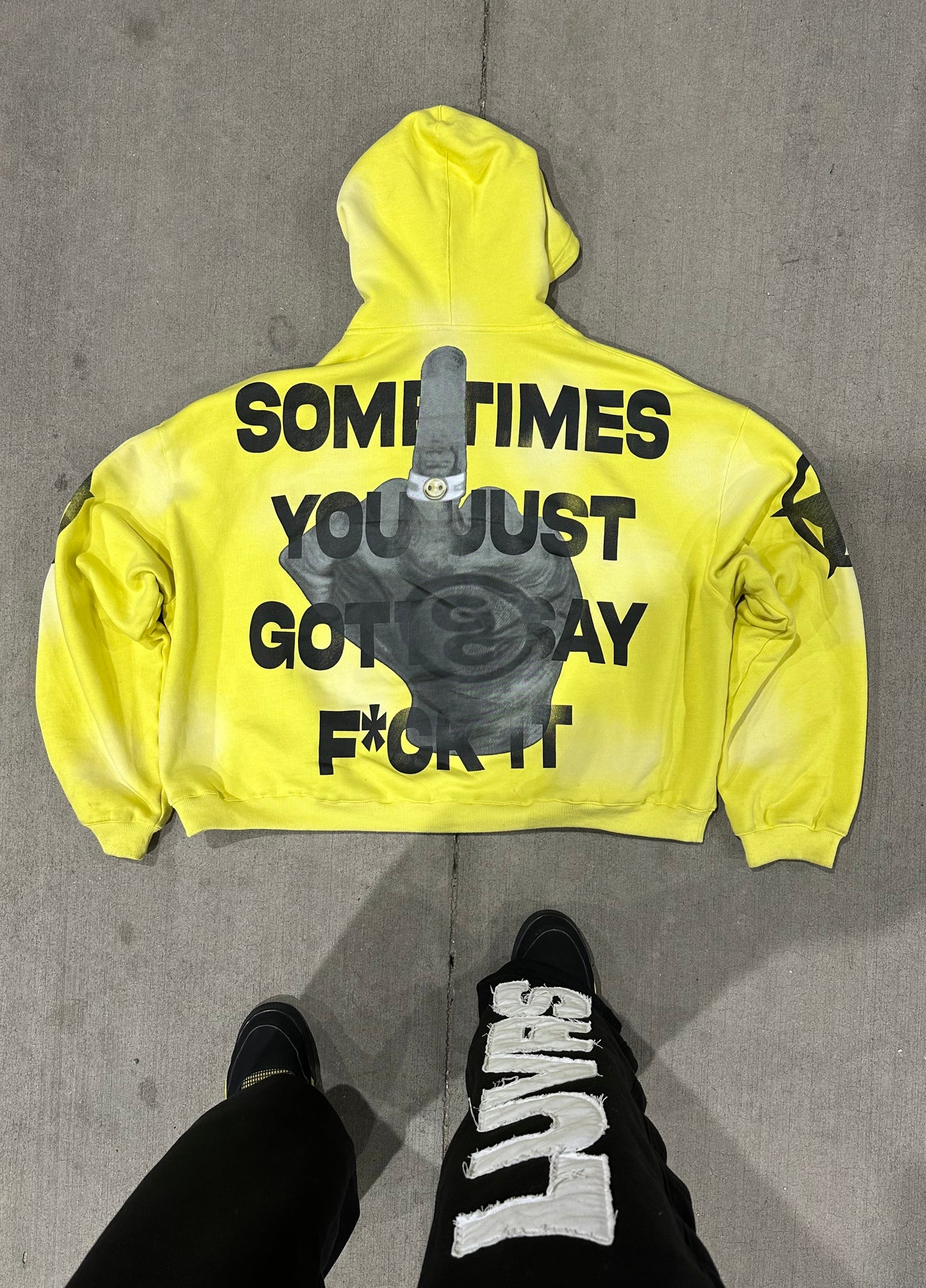 “Just Gotta Say” Zip up (Yellow)”
